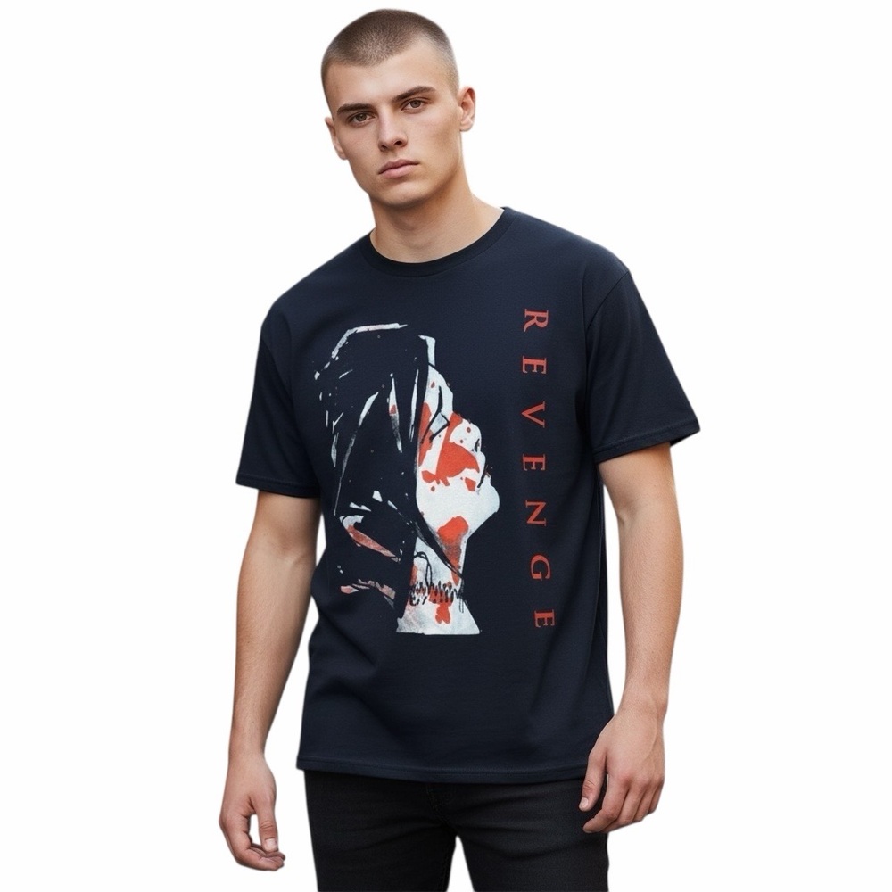 NWOT My Chemical Romance Revenge Graphic Long Sleeve T-Shirt - Navy,Unisex Small